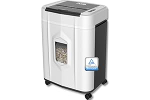 ‎LMG GERMANY Aktenvernichter, Papierschredder bis 120 Blatt gleichzeitig, Autofeed Schredder, P4, Reisswolf mit 19L Papierkorb, Extrem leise mit nur 65dB, Kreuzschnitt Partikelschnitt, Automatische Abschaltung