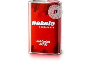 PAKELO LUBRICANTS Liquido ANTIGELO Rosso per Auto -38°C PAKELO Red COOLANT Oat 50 Pronto all'Uso (1 LITRO)