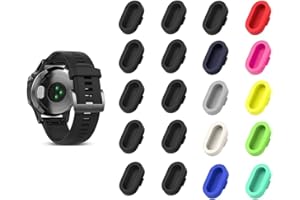 Silikon Staubstecker für Garmin Uhr 20-Stück, Staub Stecker für Garmin Venu 4/3/3S,Forerunner 970/965/955/945/265/165,Vivoactive 6/4,Fenix 8/7X/5 Solar,Instinct 3,Epix Pro 2,Anti-Staub Ladegerät Port