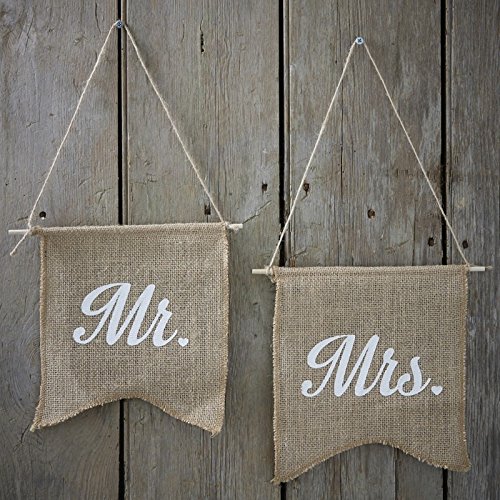 Ginger Ray Vintage Affair Mr & Mrs Jute Flagge Fahne Hochzeit