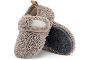 LACOFIA Pantofole Invernali Neonato Ciabatte Antiscivolo Babbucce Bambina Calde Scarpe da Casa Bimbo