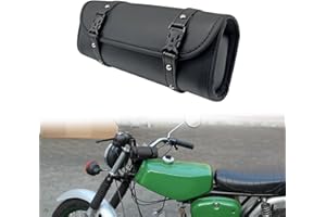 BIUGERCN Motorrad -Werkzeugtasche PU Leder Universal Satteltasche für Lenker Sissybar Storage Beutel für Simson S51 S50 KR51 MZ ETZ TS Kreidler Florett Hercules K50 Sachs 50/80 Zündapp KS50