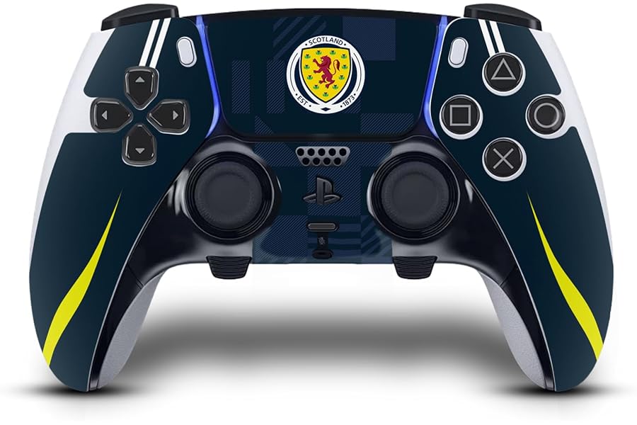 Head Case Designs Officially Licensed Scotland National Football Team Home 2024/25 Kits Vinyl Sticker Gaming Skin Decal Cover Compatible With Sony PlayStation 5 PS5 DualSense Edge Controller