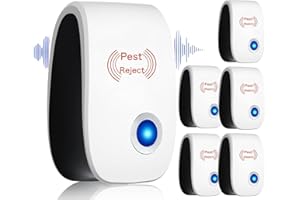 GENERIC 6 Pack Ultrasonic Pest Repeller Indoor Mouse Repellent Pest Repellent Ultrasonic Plug in for Bugs, Mosquitoes, Roaches, Ants, Rodents, Mice, Spiders, and Cockroach