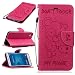 Produktbild Roreikes Huawei Y6 II / Huawei Honor 5A Hülle,Huawei Y6 II / Huawei Honor 5A Case, Kettensägen-Bär Design Muster Prägemuster Design Folio Cover Wallet im Bookstyle mit Standfunktion Karteneinschub und Magnetverschluß Etui für Huawei Y6 II / Huawei Honor 5A - Rose