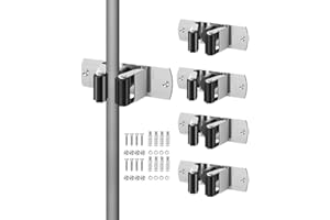 ACEMINING 4 Pcs Porta Scope Parete, Porta Scope Parete Adesivo, Mobile Porta Scope per Interno in Acciaio Inossidabile, Porta Scope con Chiodi Installazione