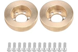 NATRUSS Poids du moyeu en Laiton, Poids de la Roue en Laiton Durable, Camion RC Haute Simulation pour Voiture sur chenilles RC 1.9 Pouces Jantes de Roue Beadlock TRX-4 moyeu de Roue de Voiture RC