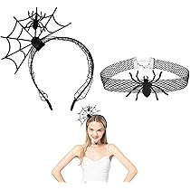 Halloween Spinnen Haarreif - Mit Glitzersteinen &am Produktbild-Vorschau 2