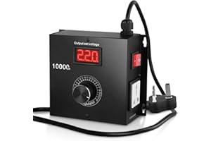 UPROZIL 10000W SCR Voltage Regulator,AC 0-220V Variable Voltage Electric Power Transformer,Electric Temperature Single Phrase Motor Fan Speed Controller with Throttle for Light Fan