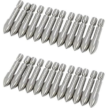 Lot De 24 Pointes De Flèches à Visser – 100 Grains – Pour Arc Et Arbalète – Noir