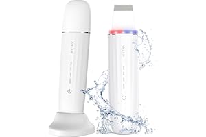 ‎ANLAN Ultraschallpeelinggerät für Gesicht, ANLAN IPX7 Wasserdicht Ultraschall Skin Scrubber 6 in 1 Gesichtsreinigungsgerät Blau Rotlichtlampe Gesicht Porenreiniger mit Type-C Ladebasis