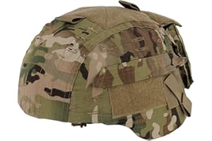 WarmHeartting Camouflage Taktisch Military Helm Abdeckung mit Gegengewichts Tasche für MICH2000 GEN2, Helm Airsoft Zubehör