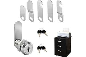 TIGMEW 1 Satz Briefkastenschloss 20mm Mit 5 Verschiedenen Schlossplatten Schloss Briefkasten 4 Schlüssel Zinklegierungsmaterial Antioxidativ Korrosionsbeständig Schlösser Für Schranktüren Möbel