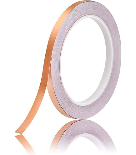 Ruban De Cuivre 20m X 30mm Ruban Adhésif En Feuille De Cuivre Adhesif Double Conducteur Ruban De Cuivre Pour Guitare Et Emi Shielding Vitrail Artisanat Reparations Electriques Repulsif D Insectes
