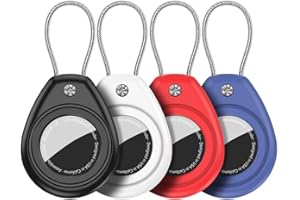 Aimtel 4 Pack Air Tag Compatible with Apple Air Tag Secure Holder,Anti-Lost and Scratch-Resistant Design,360°Protective Air Tag Case Accessory for Keys for GPS Item Finder Tracker,Easy Installation