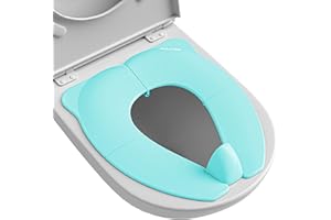 Maliton Reisetöpfchensitz für Kinder 1-8 Jahren,Portabler Toilettensitz klappbare Toilettentrainer mit Anti-Rutsch Polster,Spritzschutz (mintgrün)