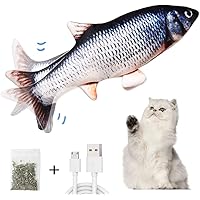 AnCoSoo Elektrisch Spielzeug Fisch, Katzenminze Fischspielzeug für Katze, interaktives Katzenspielzeug, realistische…