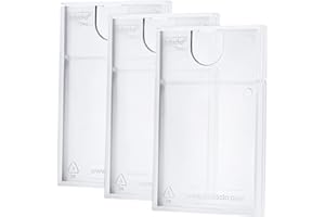 FRIENDA Portatarjetas de Visita de Plástico Funda de Tarjeta de Visita de Bolsillo Transparente Cartera de Tarjeta de Presentación Porta Tarjetas de Visita Delgada para Hombres y Mujeres (3)