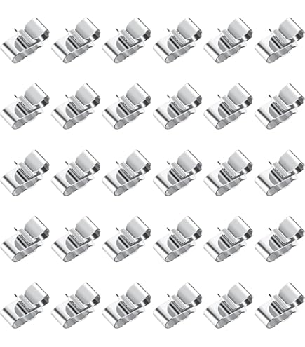 Clip Per Cavi In Acciaio Inossidabile 304 - 25 Pezzi, &Oslash; 8 Mm, Per Fissaggio Cavi Pesanti E Reti