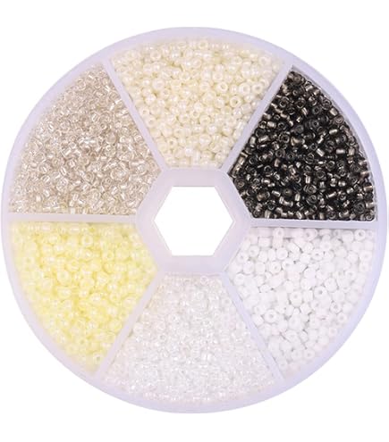 Lot De 500 Perles De Rocaille Tube Blanc 5mm - Pour Création De Bijoux Et DIY