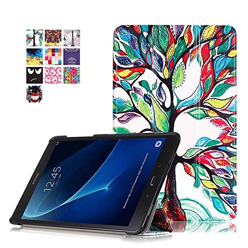 DETUOSI Samsung Galaxy Tab A 10.1/SM-T580 Tablet Carcasa (#2 Árbol de Colores)