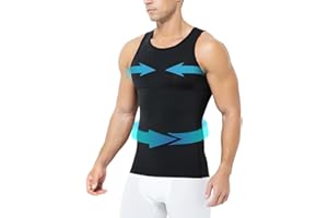 Casey Kevin Men's Compression Vest Shapewear Undershirts Slimming Muscle Tank Top