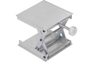 VIAGASAFAMIDO Supporto per Jack Laboratorio Ascensore Tavolo Tavolo Elevatore Laboratorio Piattaforma di Sollevamento Laboratorio in Lega di Alluminio Supporto per Sollevamento Sollevatore da(Argento)