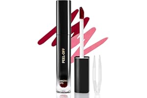 Prreal Peel off Lip Stain and Lip Liner, Tattoo Color Lip Tint, Long Wear, Waterproof Lip Tint Stain with Tweezers, Lip Stain Peel off with Matte Finish Lip Makeup(05 Rose)