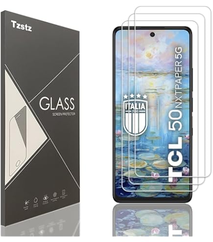 REY Pack 2x Pellicola salvaschermo per TCL 50 SE - TCL 505 4G - 60 NXTPAPER 4G, Vetro temperato, di qualità Premium