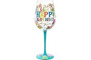 Nymphfable RęCznie Malowany Kieliszek Do Wina Wszystkiego Najlepszego Z Okazji Urodzin RzemieśLnik Malowany 15 Uncji Spersonalizowany Prezent Na Urodziny