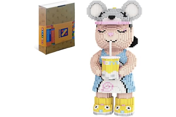 Neacole Blocs de construction ours (7220 pièces) 43/46 cm, micro blocs de construction en forme d'animal 3D pour adultes et enfants, décoration de maison et de bureau, cadeaux d'anniversaire et de