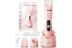VIRELLE Cortadora para mujer, maquinilla de afeitar para mujer, depiladora facial femenina 2 en 1, recortadora femenina íntima impermeable, para pelo corporal y cara, afeitadoras eléctricas, cortapelos