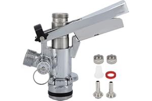 HAPIVIDA Keg Coupler, G5/8 U Type Stainless Steel Sankey Kegerator Beer Barrel Distributor Faucet Beer Tap Beer Dispenser for Home Brewing