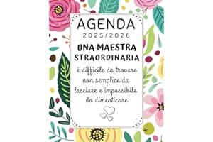 Agenda Maestra: Regalo insegnante Elementare Asilo Primaria Fine Anno , Diario settimanale una settimana su 2 pagine
