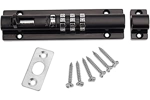 Sandiyago Chiavistello con combinazione Chiavistello con sistema di chiusura a combinazione Chiavistelli e catenacci per porte Nessun bisogno di chiavi Lucchetti