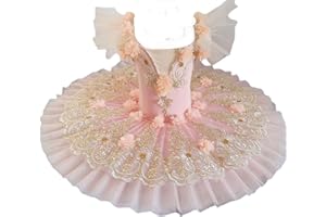 OTMYIGO Professionelles Ballett-Tutu für Mädchen, weißes Schwanensee-Wettbewerbskleid und Damen-Party-Tanzkostüme, Ballett-Tutu-Rock, Skaten, Tanzkleidung, Ballerina-Outfit