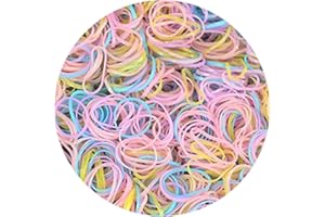 TYGA Store Pack of 1000 Mini Rubber Bands Soft Elastic Bands for Kids Hair, Braids Ponytail Hair, Pet Hairband Wedding Hairstyle and More (Mixed Colours)