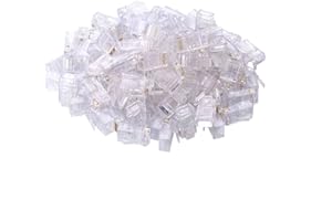 SIENOC Tworzywo sztuczne RJ45 Cat5e wtyczka modułowa osłona łodzi 100 szt. szary (100 x wtyczka RJ45)