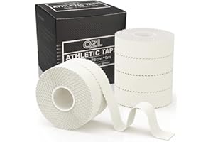 Ruban adhésif sport QZL Finger Tape – Bande de sport – Blanc – Leukotape – Ruban adhésif de football – Pour Climbing, BJJ Jiu-Jitsu, Grappling, MMA, Crossfit, Bouldering – 6 rouleaux