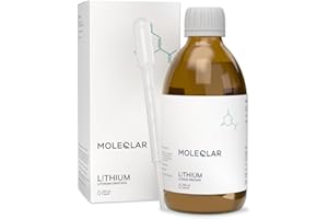 MoleQlar Lithium-Orotat Lösung 250 ml – Hochreine Lösung in Pharmaqualität – 500 ppm Lithiumgehalt – 0,5 mg Lithium je Milliliter – Inkl. Pipette zum Abmessen