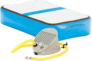 ‎AIRTRACK FACTORY AirTrack Factory AirBlock Aufblasbarer Turnblock Tumblingblock Trainingsblock Trainigsmatte Sportblock Gymnatikblock mit Fußpumpe