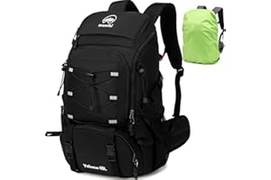 Waniki Plecak turystyczny 45 l – męski i damski plecak trekkingowy, plecak podróżny, plecak outdoorowy, wodoszczelny, na wędrówki, jazdę na rowerze, wspinaczkę, kemping, sport, z pokrowcem