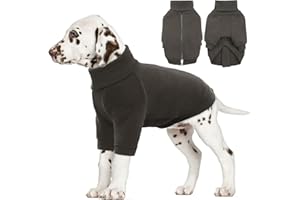 Kuoser Hundemantel Hundejacke, Warme Wintermantel Hund, Fleece Hundepullover Hundemantel für Kleine Mittelgroße Hunde Hundekleidung, Kalter Hundejacke mit Reißverschluss, L