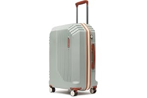 uppercase Vector (Medium) 65cm, Check-in Sustainable Trolley Bag, Hardsided Anti-Scratch 8 Wheel Double Spinner Luggage, TSA Lock & Anti-Theft Zippers, Suitcase for Unisex, 2000 Days Warranty (Green)