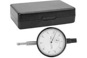 ACOGEDOR Messuhr,0.01MM Genauigkeit 0-10MM Bereich Shockproof Dial Indicator Gauge Measuring Tool,50mm Zifferblattdurchmesser,8mm Buchsendurchmesser,Rückseite mit Ohr,Dial Indicator