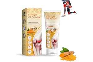 BAGALQIO Bienengift Und Kurkuma GelenkCreme, Bienengift Gelenk Creme, Bienengift Creme, Bienengift,Bee Venom Creme,Für Nacken, Taille, Rücken, Hände, Füße Unbehagen