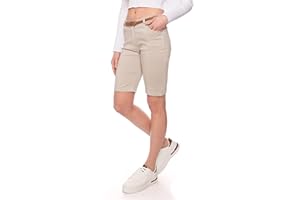 KENDINDZA COLLECTION Kendindza Chino Damen Kurze Bermuda-Knielang-Hose Sommer-Shorts elegant