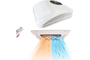 BAILIGO 12 V RV AC Wohnmobil Klimaanlage Decke Heizung Combo 12 Volt leise Dach-Klimaanlage mit Heizung, für Wohnmobil, LKW, Anhänger, Boot, Traktor
