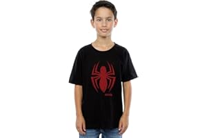 ABSOLUTE CULT Marvel Boys Spider-Man Logo T-Shirt 5-6 Years Black