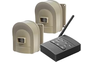 HOSMART Système d'Alarme sans Fil Imperméable, Détecteur Rechargeable de Movement de Haute qualité pour la Sécurité Extérieur de la Maison, Longue portée Jusqu’à 800 Mètres, Anti Intrusion